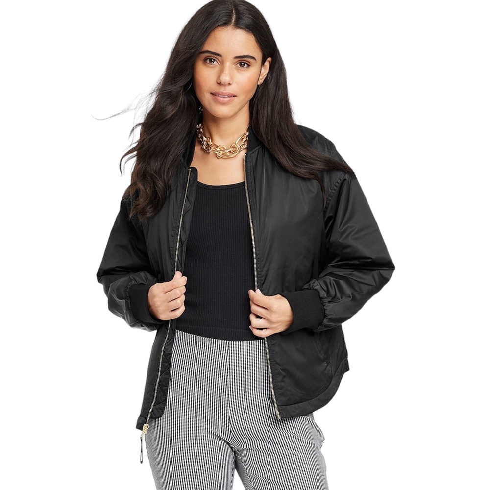 A New Day Women’s Black Bomber Jacket